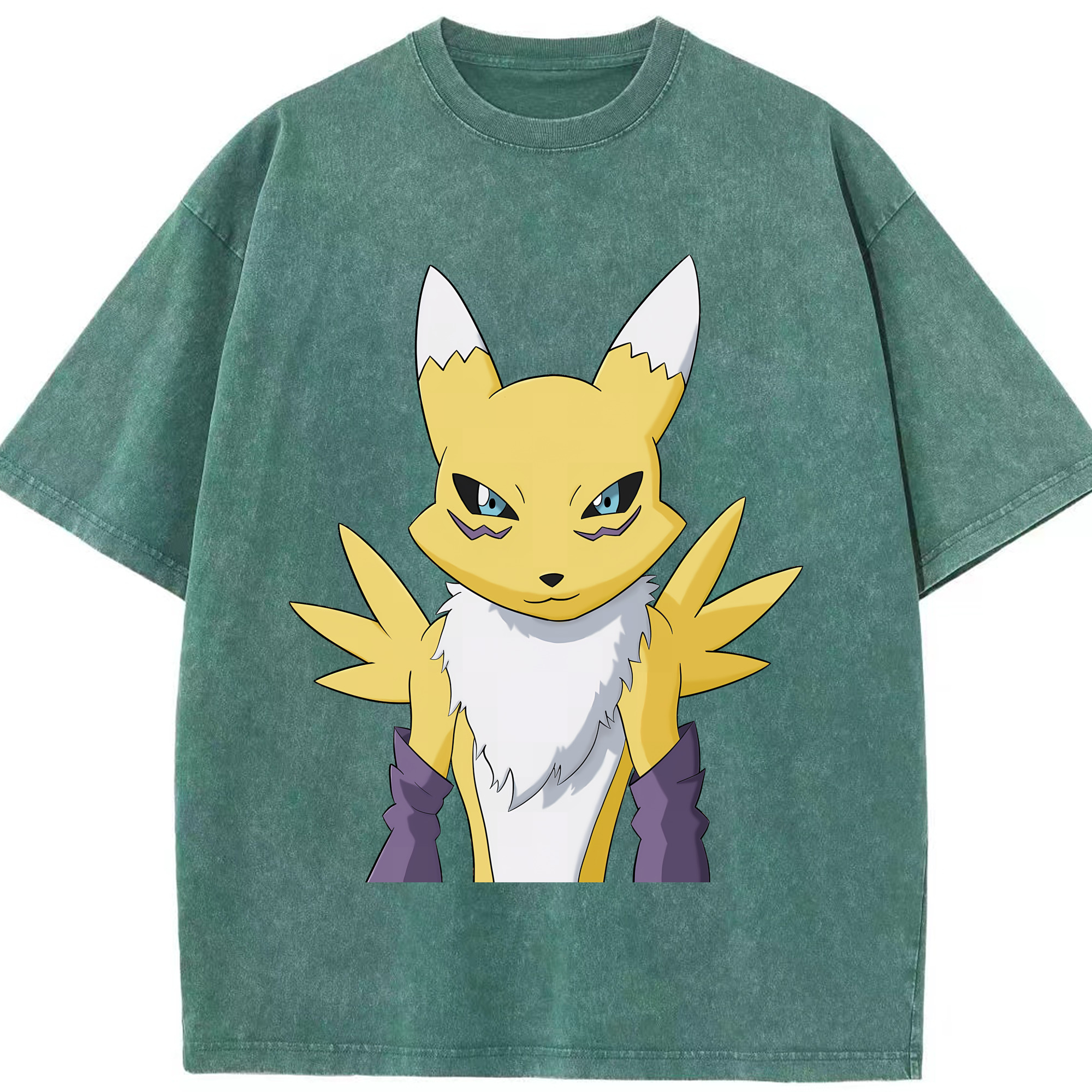 （画像用） Digimon デジタルモンスター/デジモン 綿100% ヴィンテージ風 半袖Tシャツ（フロントプリント）